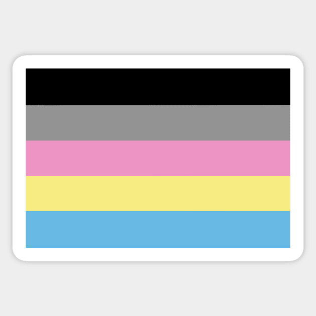 Polygender Pride Flag Sticker by JustGottaDraw